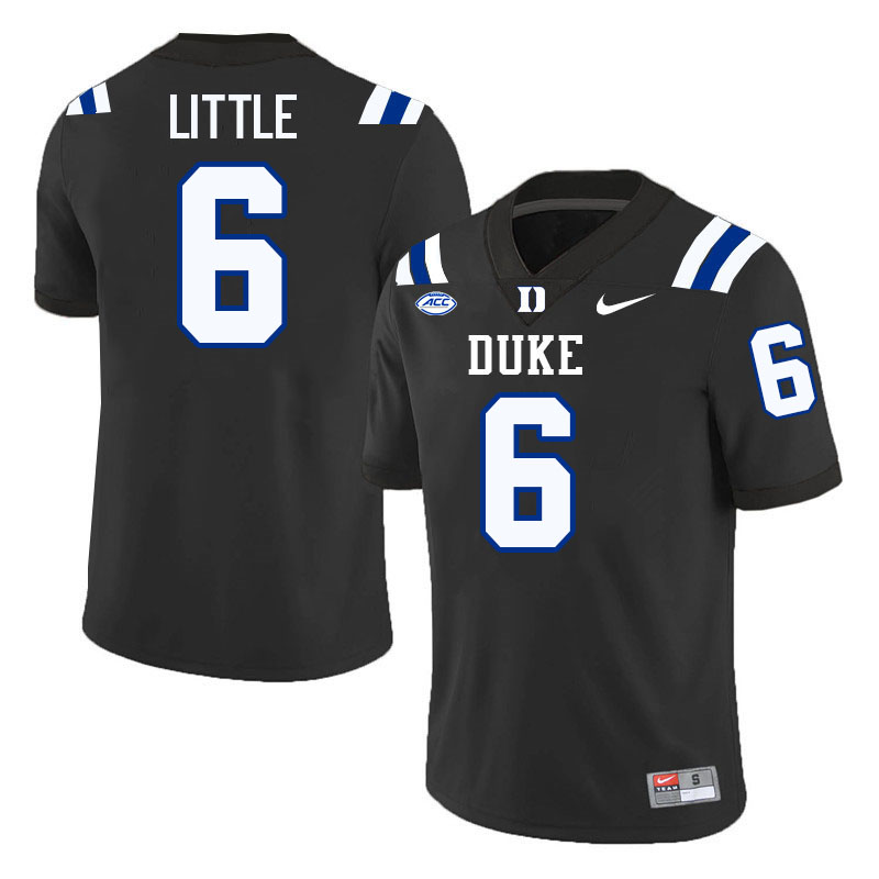 Duke Blue Devils #6 Jamien Little College Football Jersey Stitched-Black